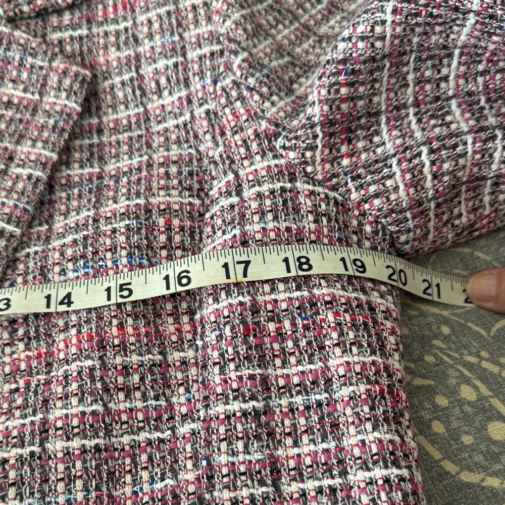 Bagatelle Collection Pink Plaid Tweed Blazer Jacket - Picture 13 of 16